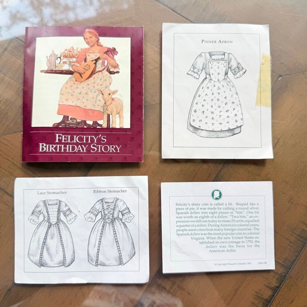 Vintage Pleasant Company American Girl Felicity Birthday Story Book & Collector